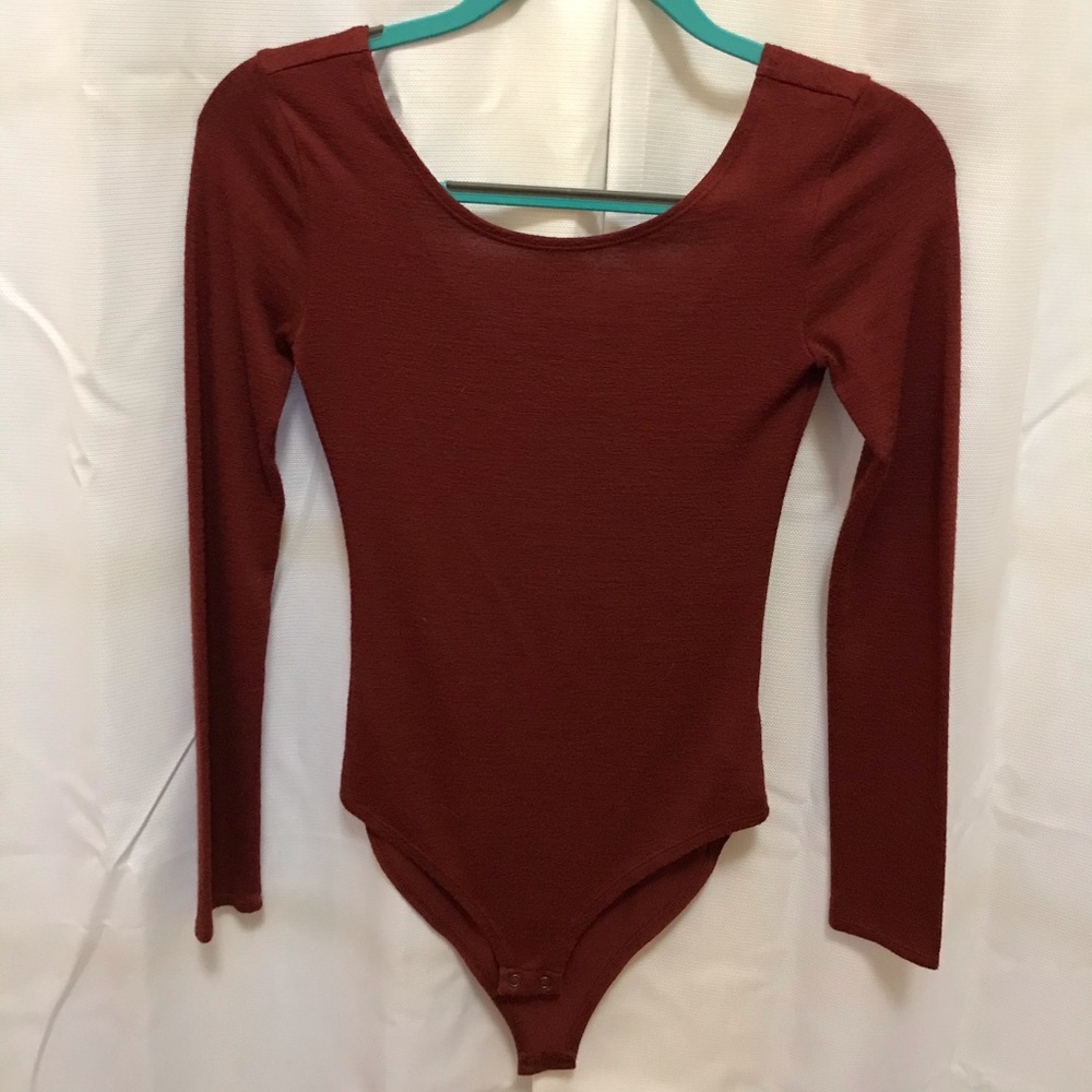 Red long sleeve bodysuit
